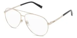 Shop EYE'M Wide Aviator Eyeglasses in Gold online.