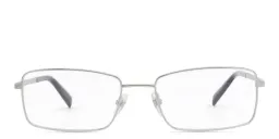 Shop EYE'M Wide Rectangle Eyeglasses in Silver online.
