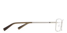 Shop EYE'M Wide Rectangle Eyeglasses in Gold online.