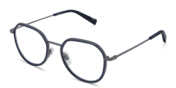 Shop EYE'M Unisex Round Eyeglasses in Blue online.