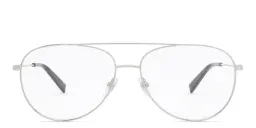 Shop EYE'M Unisex Wide Aviator Eyeglasses in Silver online.