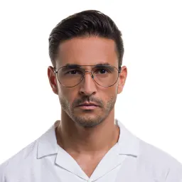 Shop EYE'M Unisex Wide Aviator Eyeglasses in Gunmetal online.