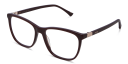 Shop EYE'M Square Eyeglasses in Burgundy online.