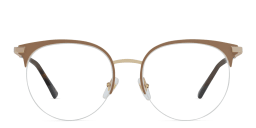 Shop EYE'M Half Rim Cat Eye Eyeglasses in Nude online.