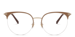Shop EYE'M Half Rim Cat Eye Eyeglasses in Nude online.
