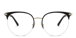 Shop EYE'M Half Rim Cat Eye Eyeglasses in Black online.