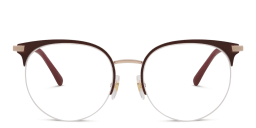 Shop EYE'M Half Rim Cat Eye Eyeglasses in Red online.