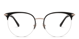 Shop EYE'M Half Rim Cat Eye Eyeglasses in Black & Rosegold online.