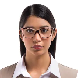 Shop EYE'M Cat Eye Eyeglasses in Nude online.