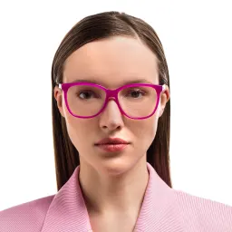 Shop EYE'M Square Eyeglasses in Purple online.
