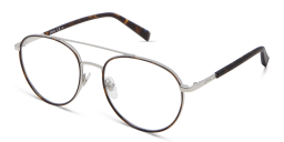 Shop EYE'M Round Eyeglasses in Silver Havana online.