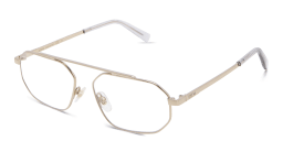 Shop EYE'M Irregular Eyeglasses in Gold online.