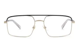 Shop EYE'M Octagon Junior Unisex Aviator Eyeglasses in Gold online.