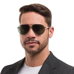 تسوق نظارات شمسية طراز أفياتور EYE'M بلون ذهبي أونلاين.