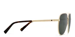 Shop EYE'M Aviator Sunglasses in Gold online.