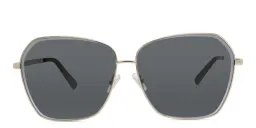 Shop EYE'M Wide Cat Eye Sunglasses in Gold online.