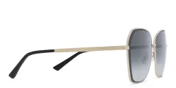 Shop EYE'M Wide Cat Eye Sunglasses in Gold online.