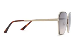 Shop EYE'M Wide Cat Eye Sunglasses in Gold online.