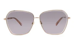 Shop EYE'M Wide Cat Eye Sunglasses in Rose Gold online.