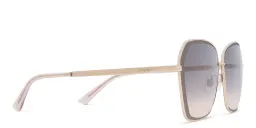 Shop EYE'M Wide Cat Eye Sunglasses in Rose Gold online.