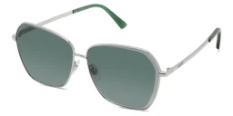 Shop EYE'M Wide Cat Eye Sunglasses in Silver online.
