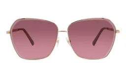 Shop EYE'M Wide Cat Eye Sunglasses in Rose Gold online.