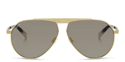 Shop EYE'M Aviator Sunglasses in Matte Gold online.
