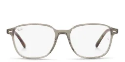 Shop Ray-Ban Leonard Square Eyeglasses in Transparent Green online.