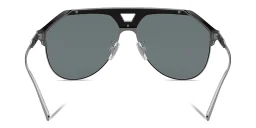Shop Dolce & Gabbana Wide Aviator Sunglasses in Gunmetal online.