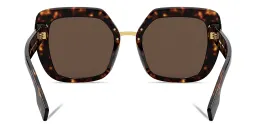 Shop BURBERRY Square Sunglasses in Dark Havana online.