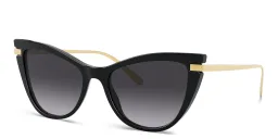 Shop Dolce & Gabbana Cat Eye Sunglasses in Black online.