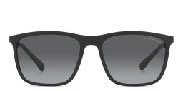 تسوق نظارة شمسية مستطيلة امبوريو أرماني بلون Matte Black أونلاين.