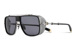 Shop BALMAIN O.R. Unisex Aviator Sunglasses in Silver online.