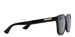 Shop GUCCI Rectangle Sunglasses in Black online.