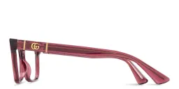 Shop GUCCI Wide Cat-Eye Eyeglasses in Red online.