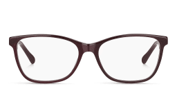 Shop JIMMY CHOO Rectangle Eyeglasses in Maroon online.