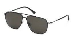 Shop TOM FORD Aviator Sunglasses in Matte Black online.
