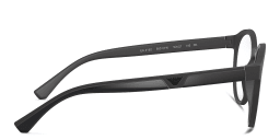 Shop Emporio Armani Panthos Eyeglasses in Black online.