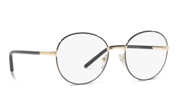 تسوق نظارات طبية دائرية برادا بلون ذهبي باهت/أسود أونلاين.