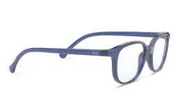 Shop Ray-Ban Junior Kids Square Eyeglasses in Transparent Blue online.