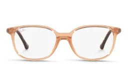 Shop Ray-Ban Junior Kids Square Eyeglasses in Transparent Brown online.