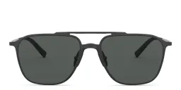 Shop GIORGIO ARMANI Square Sunglasses in Matte Black online.
