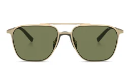 Shop GIORGIO ARMANI Square Sunglasses in Gold online.