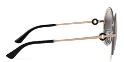 Shop BVLGARI Rimless Round Sunglasses in Pink Gold online.