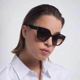 Shop PRADA Cat Eye Sunglasses in Havana online.