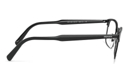 Shop PRADA Rectangle Eyeglasses in Black online.