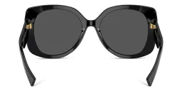 Shop VERSACE Medusa Oversized Sunglasses in Black online.