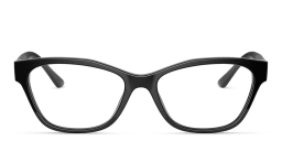 Shop PRADA Rectangle Eyeglasses in Black online.