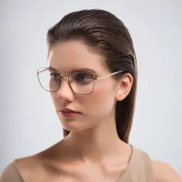 Shop BURBERRY Wide Square Eyeglasses in Black online.