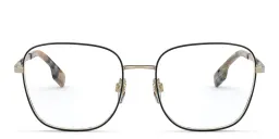Shop BURBERRY Wide Square Eyeglasses in Black online.
